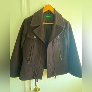 United Colors of Benetton Womens Coat - Burgundy / Maroon